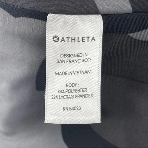 Athleta Black Gray Camo Contender Cropped Legging Size SP - Picture 10 of 11